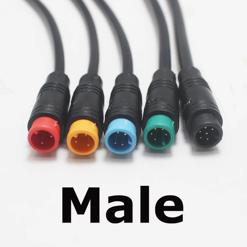 1Pcs M8 2 3 4 5 6 Pin Electric Bicycle Butt Joint Plug Waterproof for Ebike Display Cable Female Male Optional Connector 20CM