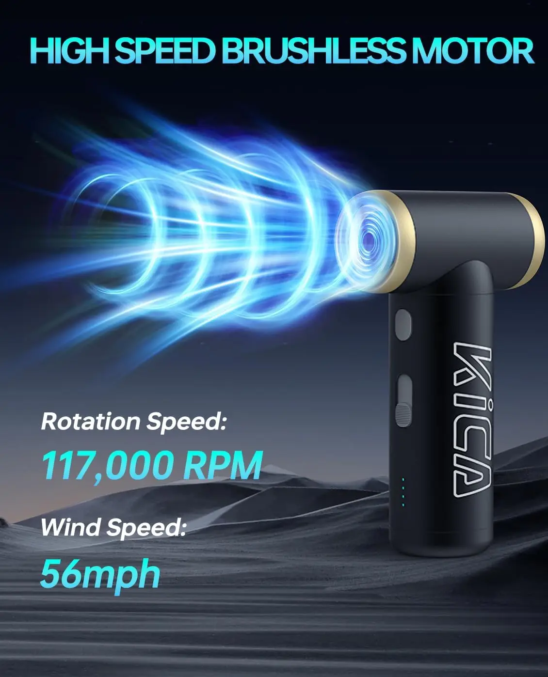 KICA JetFan 2S Turbo Fan منفاخ هواء كهربائي محمول في الهواء الطلق مروحة محمولة منظف منفضة مضغوط لسيارة لوحة مفاتيح الكمبيوتر