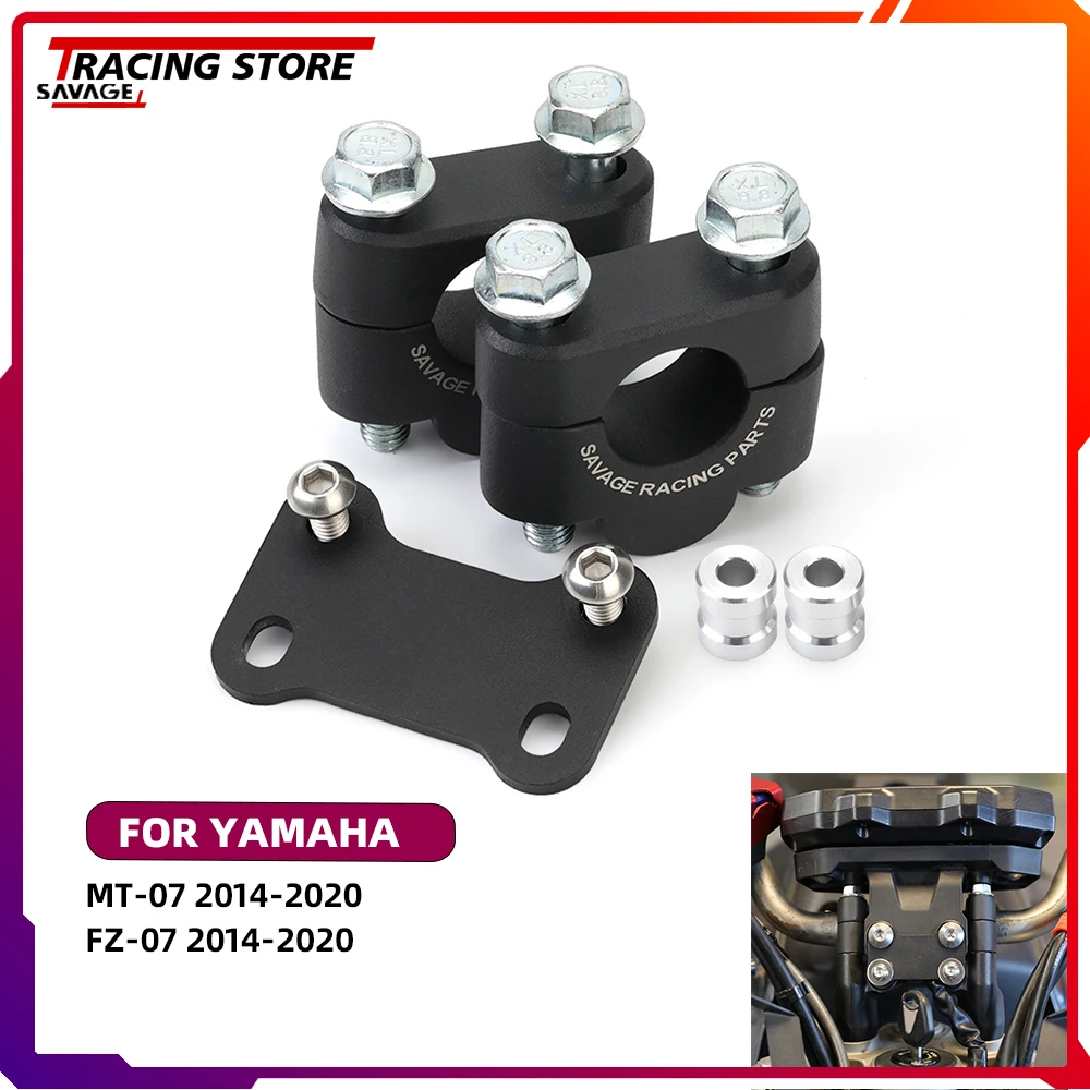 

20MM 3/4" Handlebar Riser Higher Adapter For YAMAHA MT-07 FZ-07 MT FZ 07 Motorcycle Upper Mount Clamp Handle Bar Mount MT07 FZ07