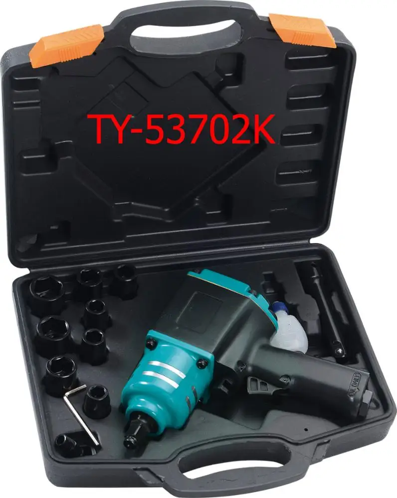 Heavy Duty TY52811K 12Pcs Pneumatic Air Impact Wrench Kit 400 Ft.lbs Twin Hammer Automotive Workshop Repair