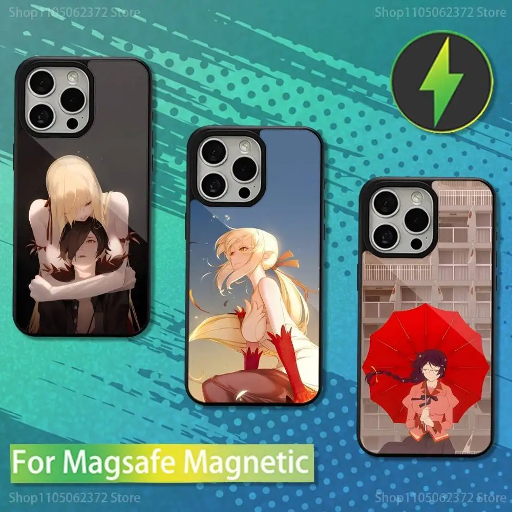 

Hot M-Monogatari Series Novel Case For iPhone 16,17,15,14,13,12,11,Pro,Max,Plus,Mini,Magsafe,Magnetic Wireless Charging Case