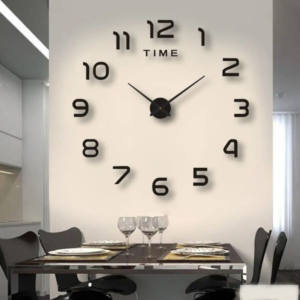 Northern Europe Multi-functional DIY Living Room Home Decor Frameless Design Easy Use Decal Wall Sticker Clock Mirror Stickers