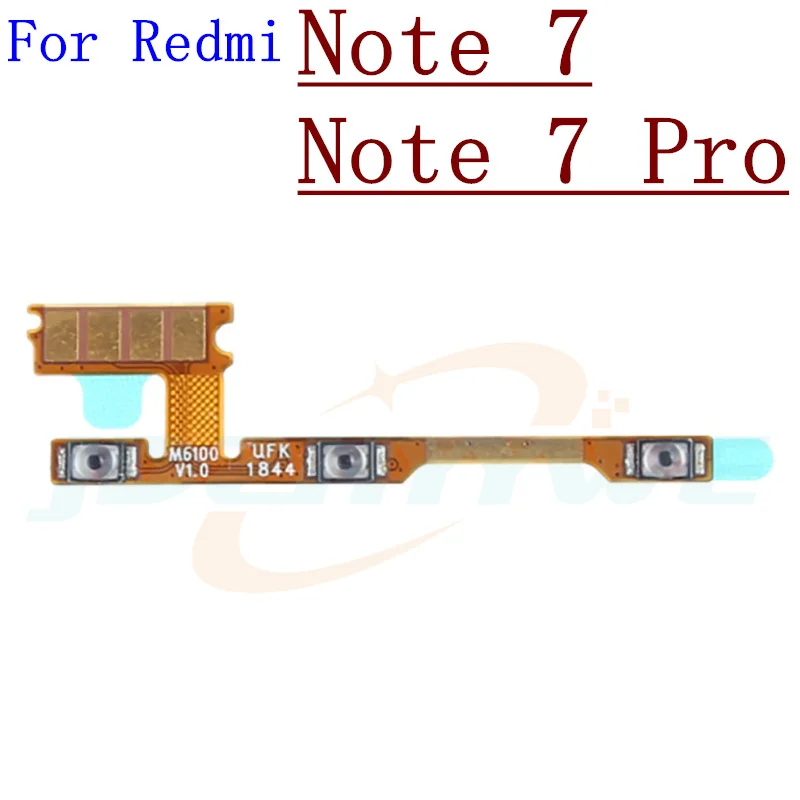 For Xiaomi Redmi Note 9 9s 10 Pro 10s 9T 8T 7 8 Pro Note9 Mute Side Button Key Switch Volume Power On Off Flex Cable