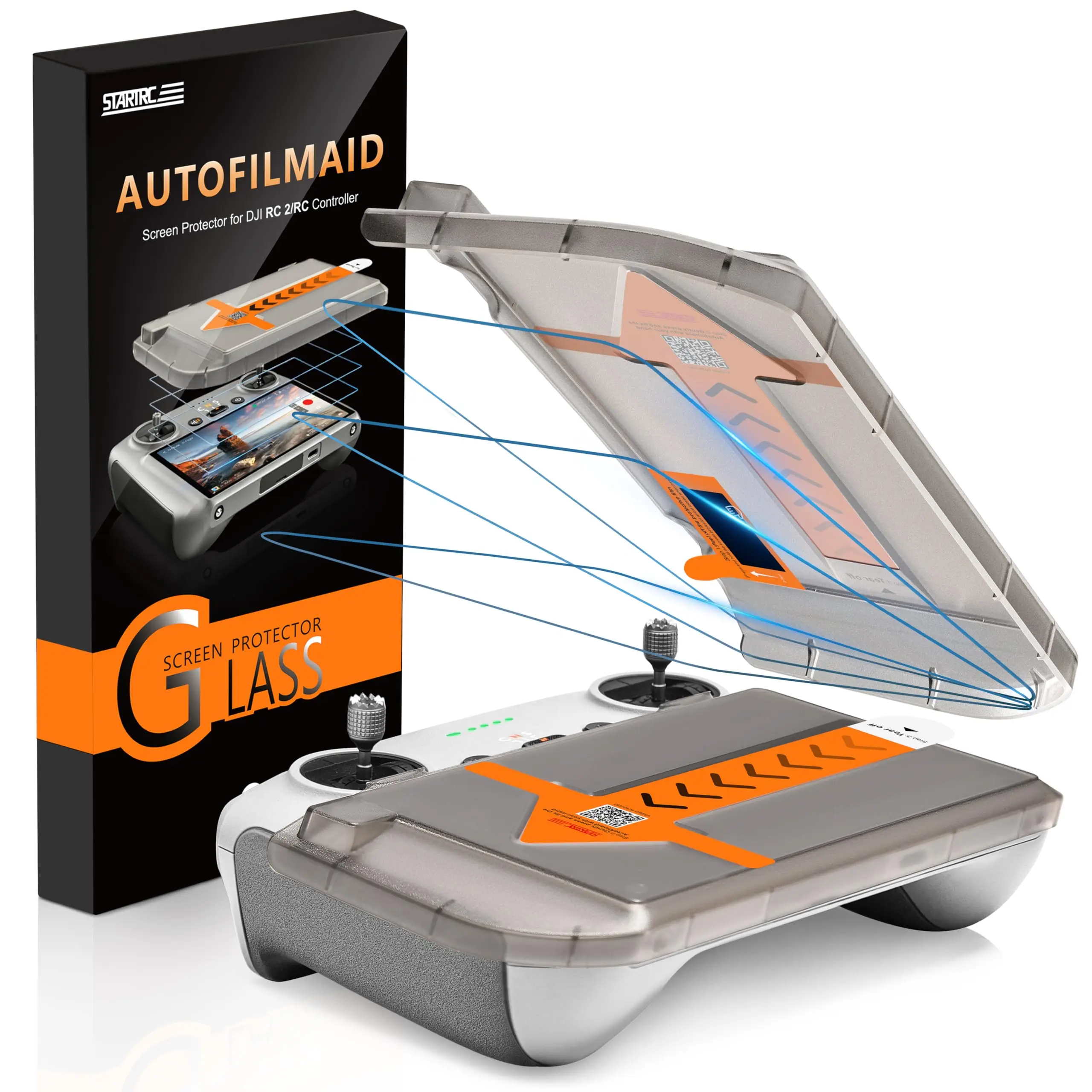 HD Gehärtetes Glas Displayschutzfolie für DJI RC/RC 2 Controller mit Auto-Ausrichtungs-Kit DJI Mini 5 Pro/Avata 2 Zubehör