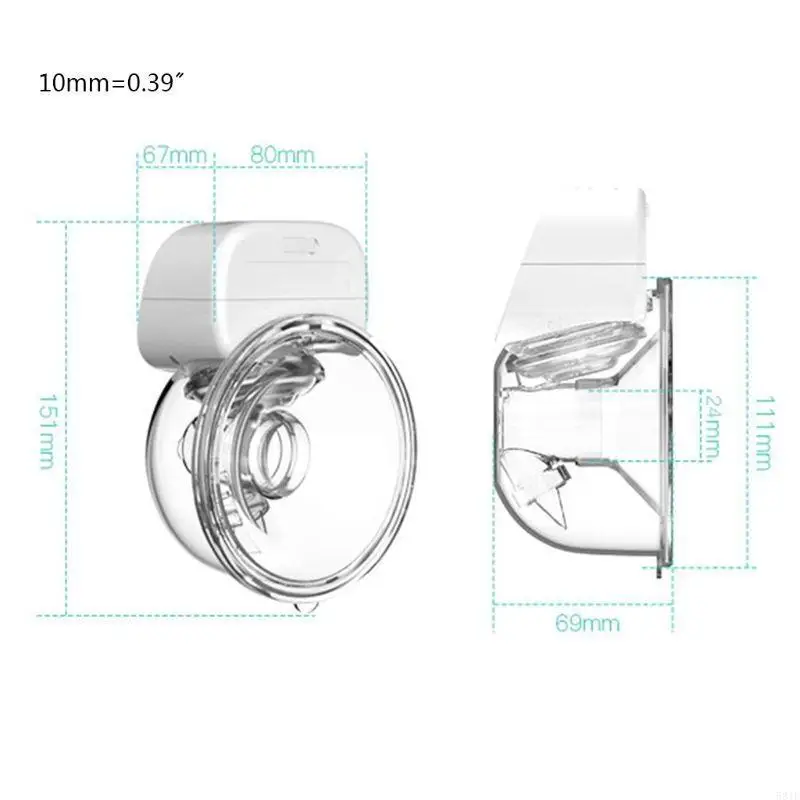 581F Estrattore latte portatile a mani libere indossabile silenzioso Mungitore automatico Tiralatte elettrico portatile USB