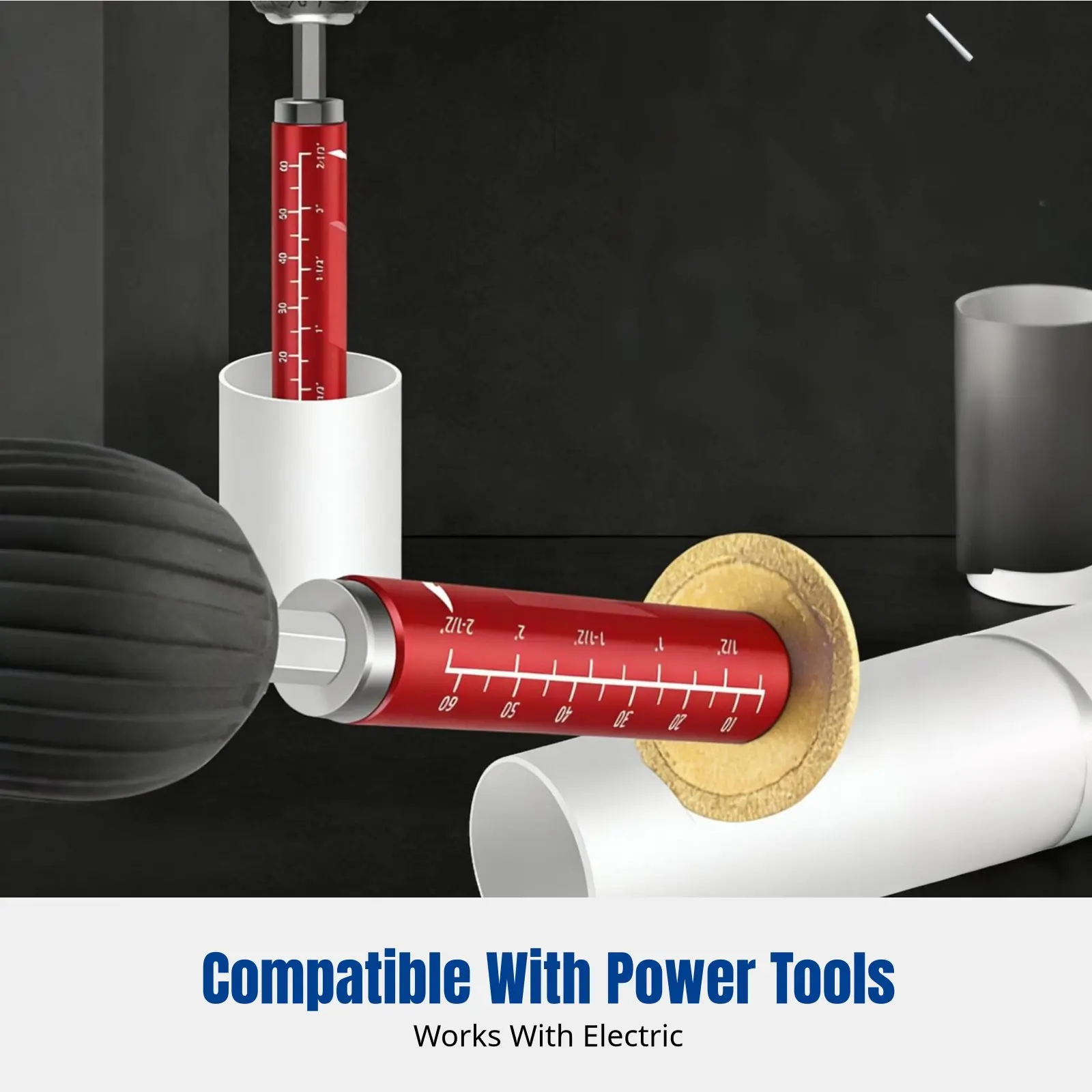 PVC Pipe Internal Extended Brazed Drainage & Sewer Tool, Aluminum Alloy Frame