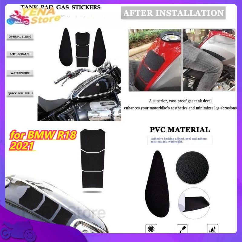 

Motorcycle Tank Sticker for BMW R18 2021 Fishbone Anti Slip Protection Side Sticker R18 Modification