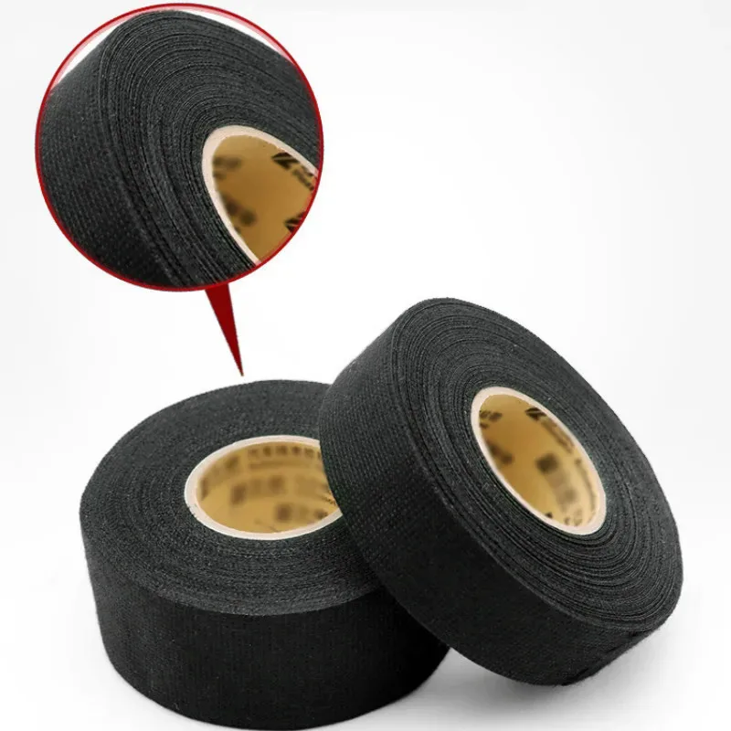 15M Heat-resistant Adhesive Tape Wiring Loom Wire Cable Harness Adhesive Cloth Fabric for Car Cables Wire Harnesses