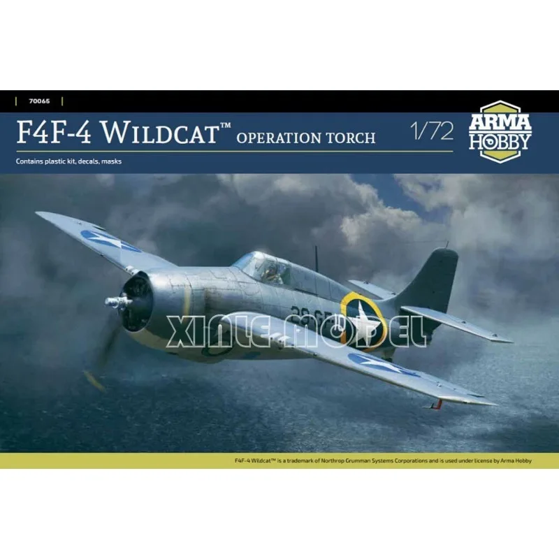 

Arma Hobby Plastic Assembled Aircraft Model Kit 70065 F4F-4 Wildcat Operation Torch 1/72