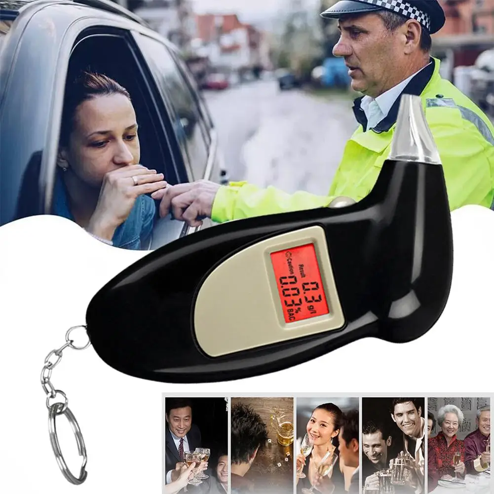 Birds Beak Vehicle Breathalyzer Blowing Digital Display For Vehicle Portable Drink-driving Breathalyzer V6M1