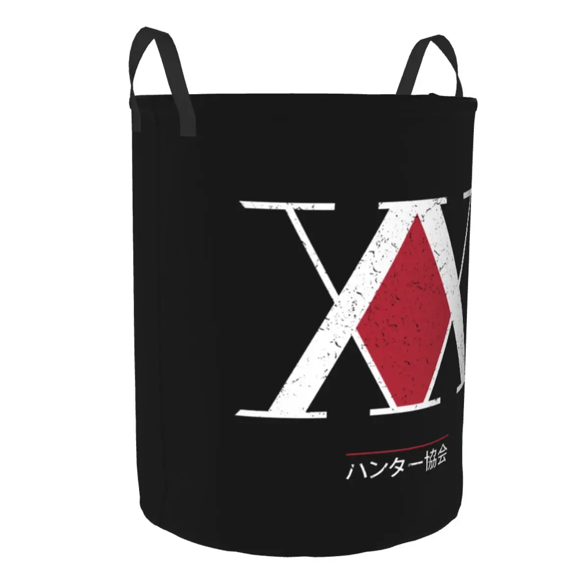 Custom Hunter X Hunter Association Laundry Basket Collapsible Japanese Anime Manga Hxh Clothes Hamper for  Kids Toys Storage Bin