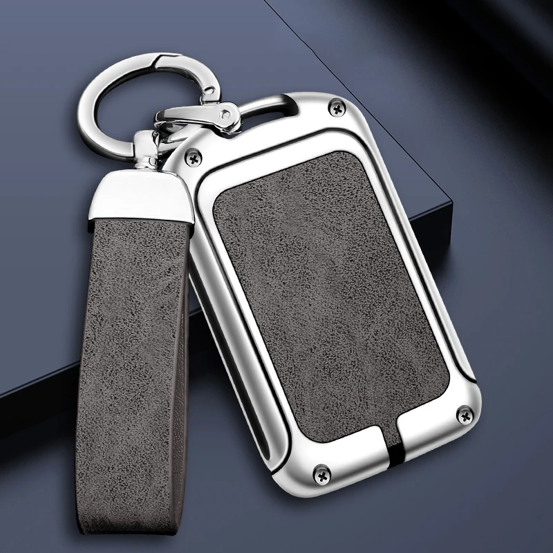 Zinc Alloy Leather CarKey Case Cover for Volvo XC40 XC60 XC90 S90 V90 T5 T6 T8 Polestar 2 Auto Accessories Protector Shell