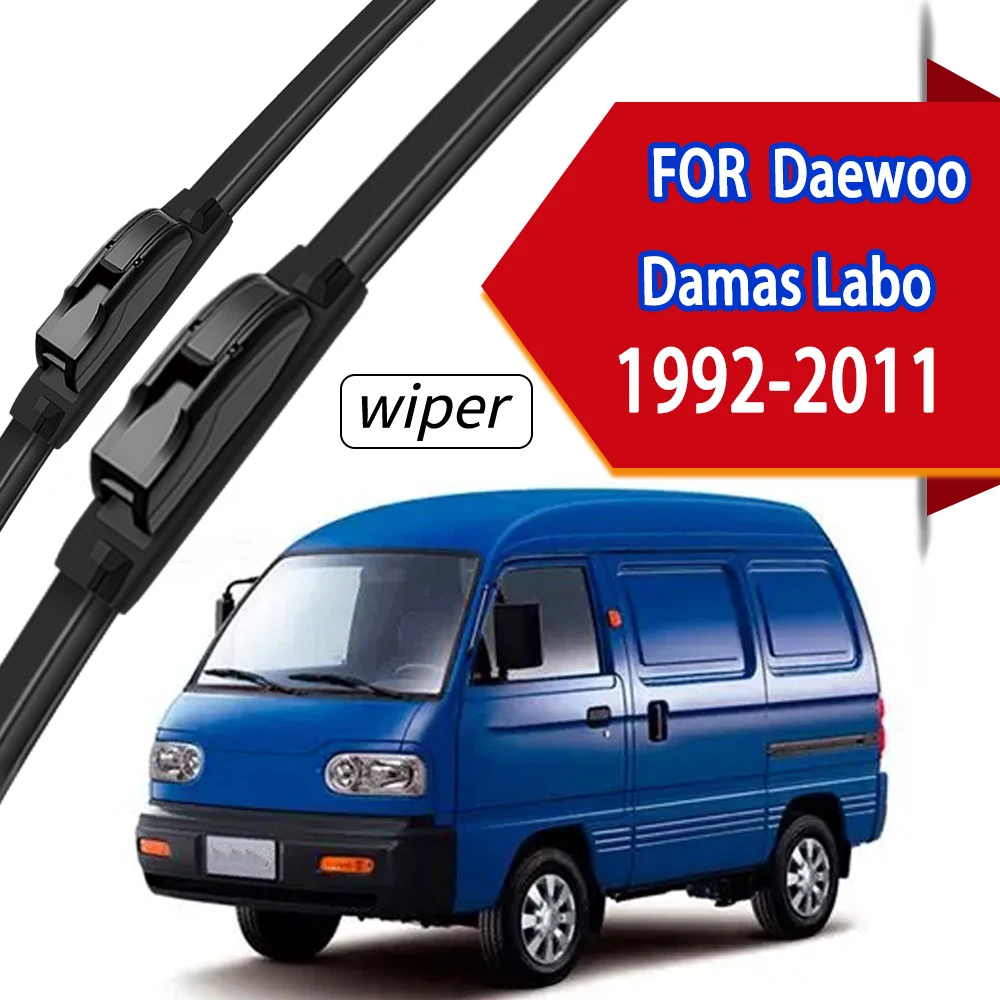 

High-Quality Front Windscreen Wiper Blades with Durable High-Density Rubber, Direct Fit for Daewoo Damas Labo 1992-2011.