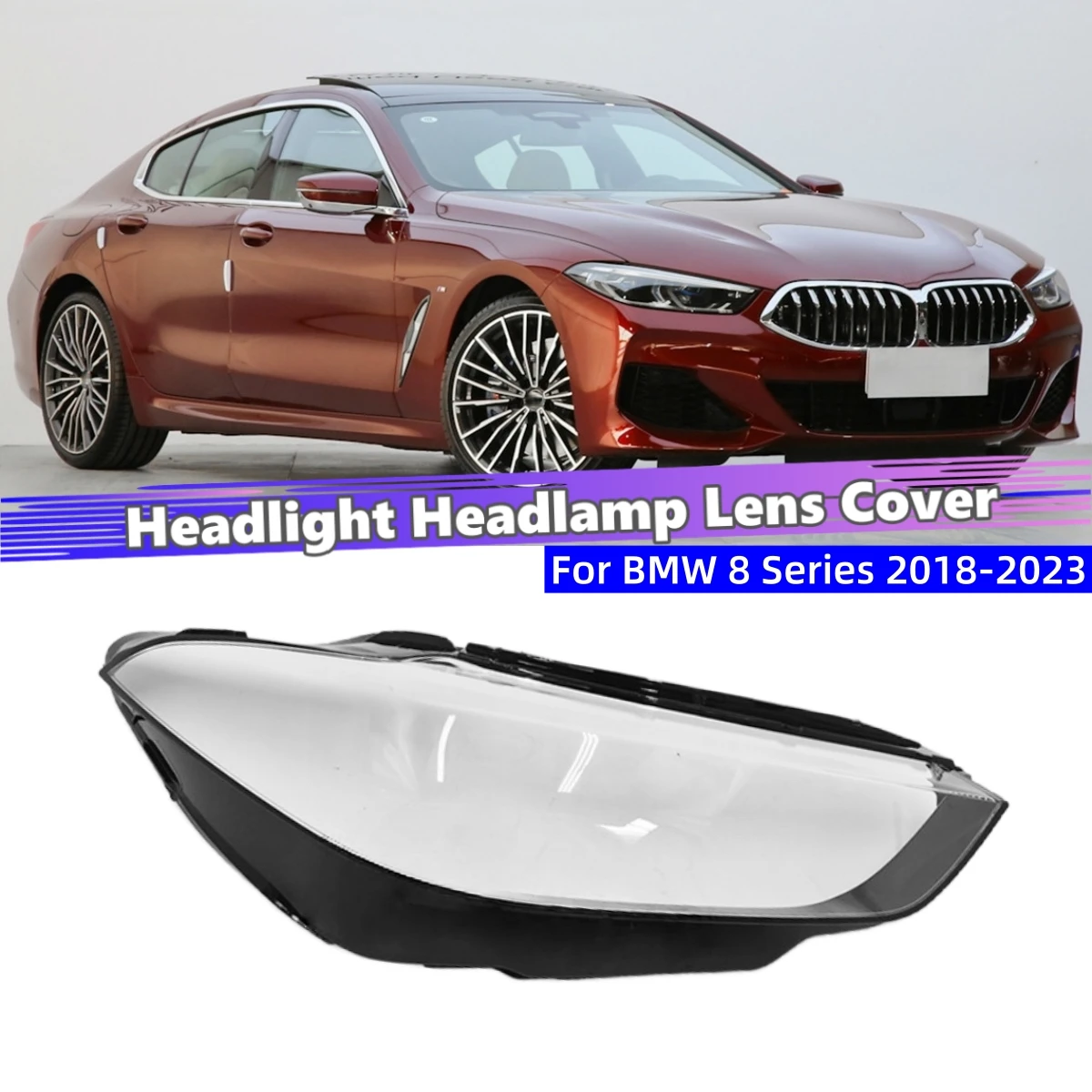 

For BMW 8 Series G14 G15 G16 2018 2019 2020 2021 2022 2023 Car Accessories For Cars Lampshades Lamp Shell Headlamp Cover Shade