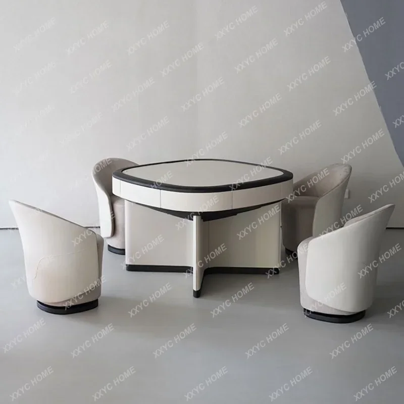 A  Modern simple household mahjong table Italian light luxury mahjong machine Nordic automatic