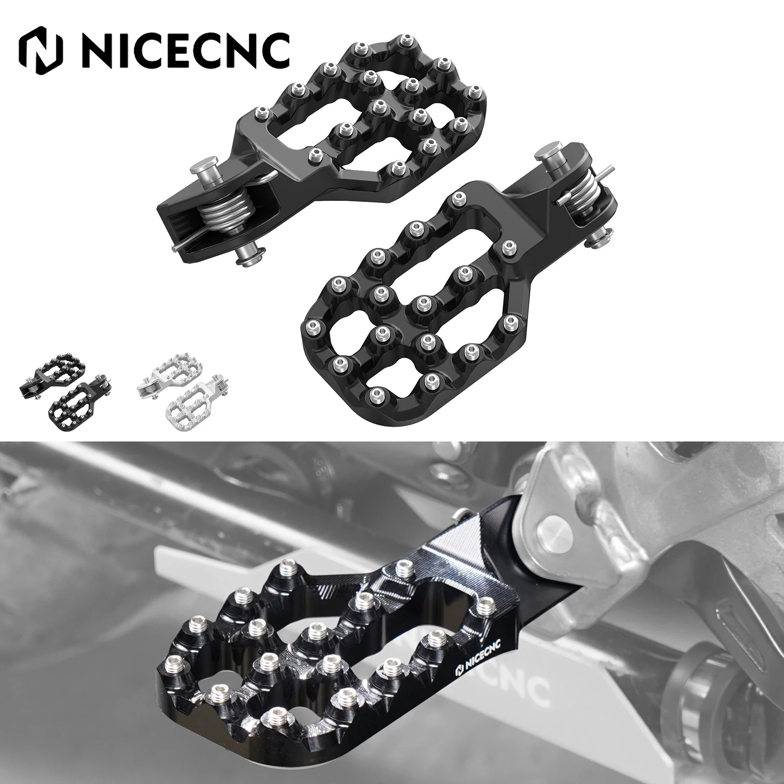 

For 2019-2024 BMW R1250GS/Adventure Wide Offset Footpegs Footrests Lower 8mm R1200GS R1200GS Adventure 2013-2018 R1250GS R1200GS