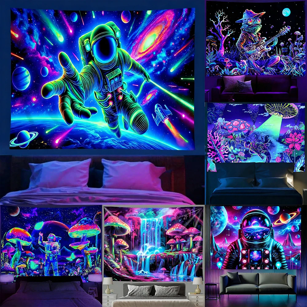 

Светящийся гобелен с космонавтом, полиэстер