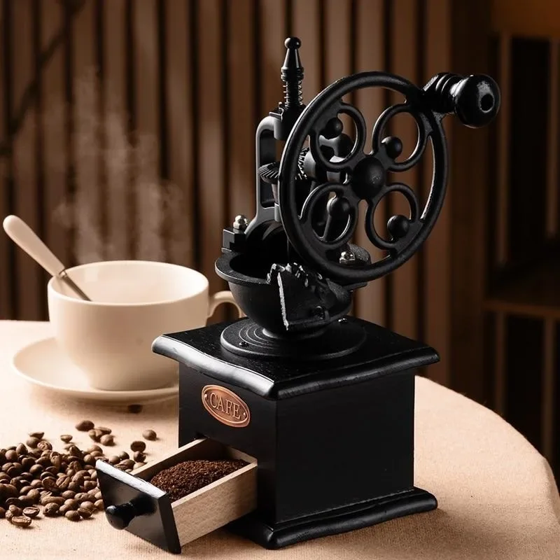 Vintage Coffee Grinder Hand Coffee Bean Grinder Ferris Wheel Portable Manual Coffee Grinder