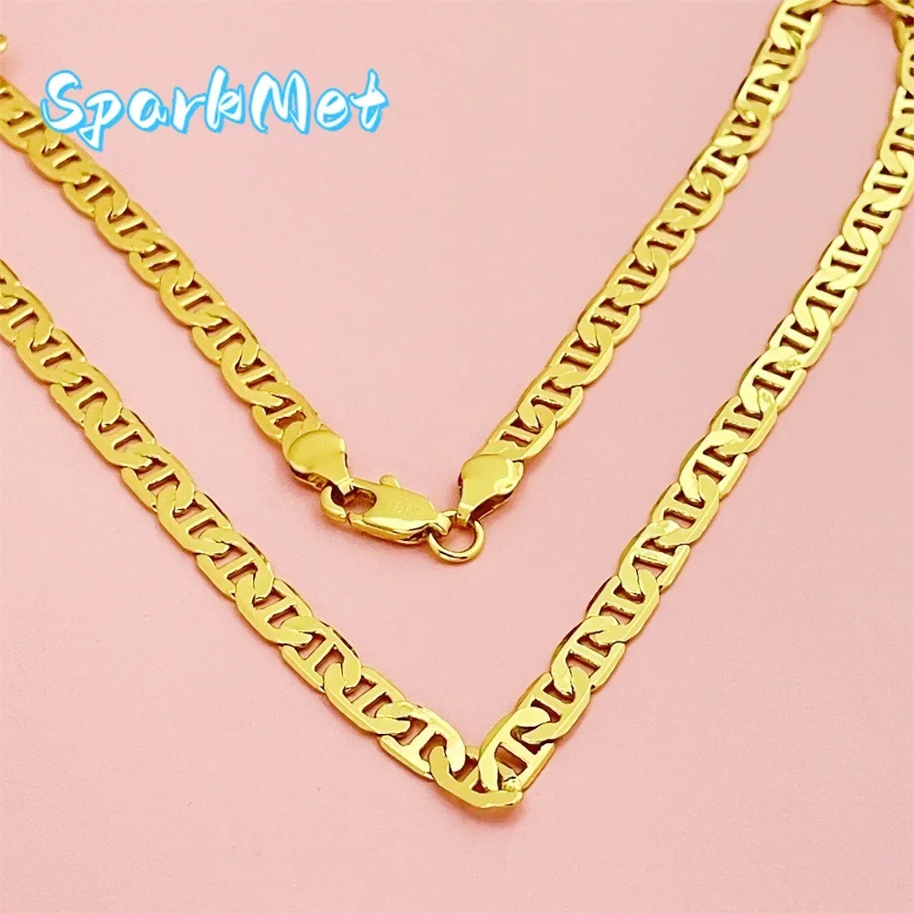 

Мужская цепочка Sparkmet Luxury из чистого золота 18K AU750, 6 мм, японская, 45 см, 50 см, 55 см, 60 см