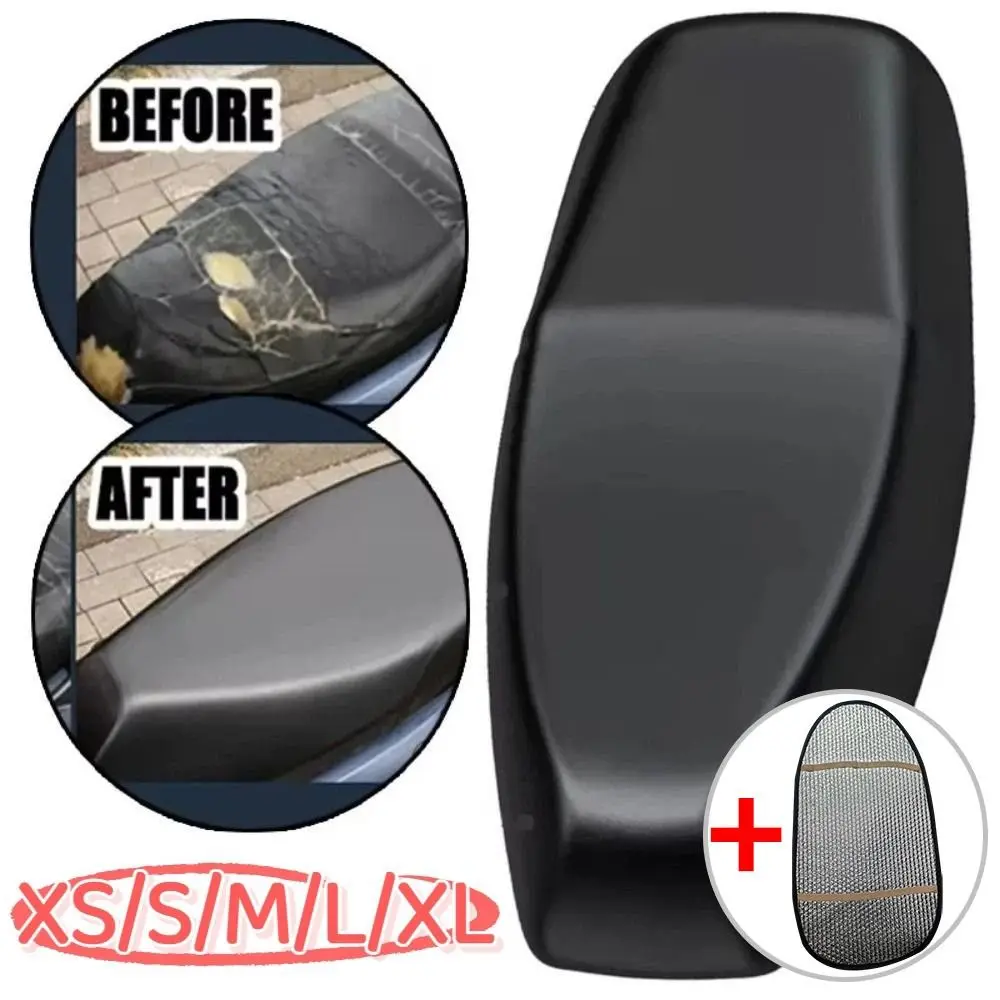 

Waterproof Motorcycle Seat Cushion Cover Elastic Breathable Electric Bicycle Seat Cover Dustproof Leather Sunscreen Seat Cover