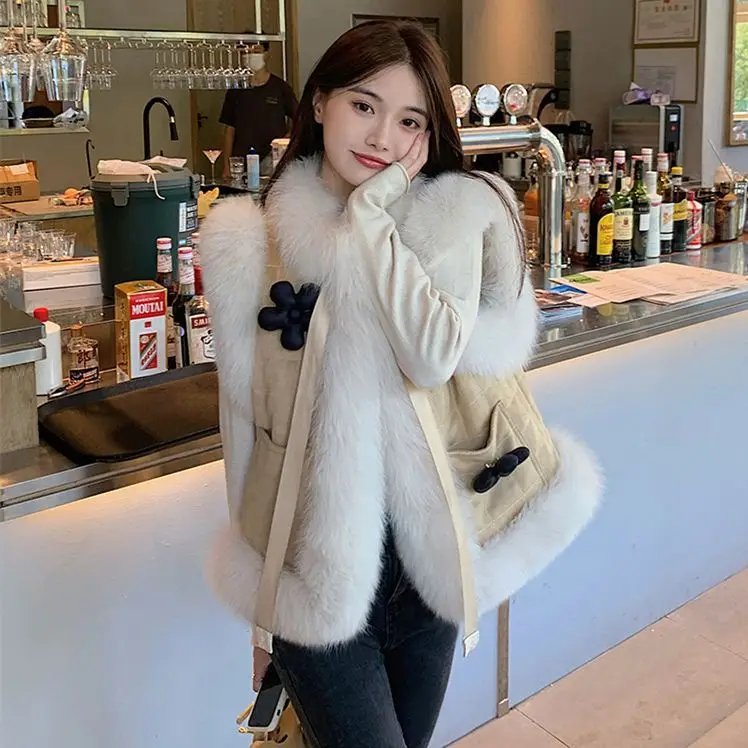 2025 겨울 신상 인조 여우털 조끼, 젊은 스타일의 푹신하고 달콤한 재킷 여성 캐주얼 및 다용도 패션 디자인 감각 XT1788