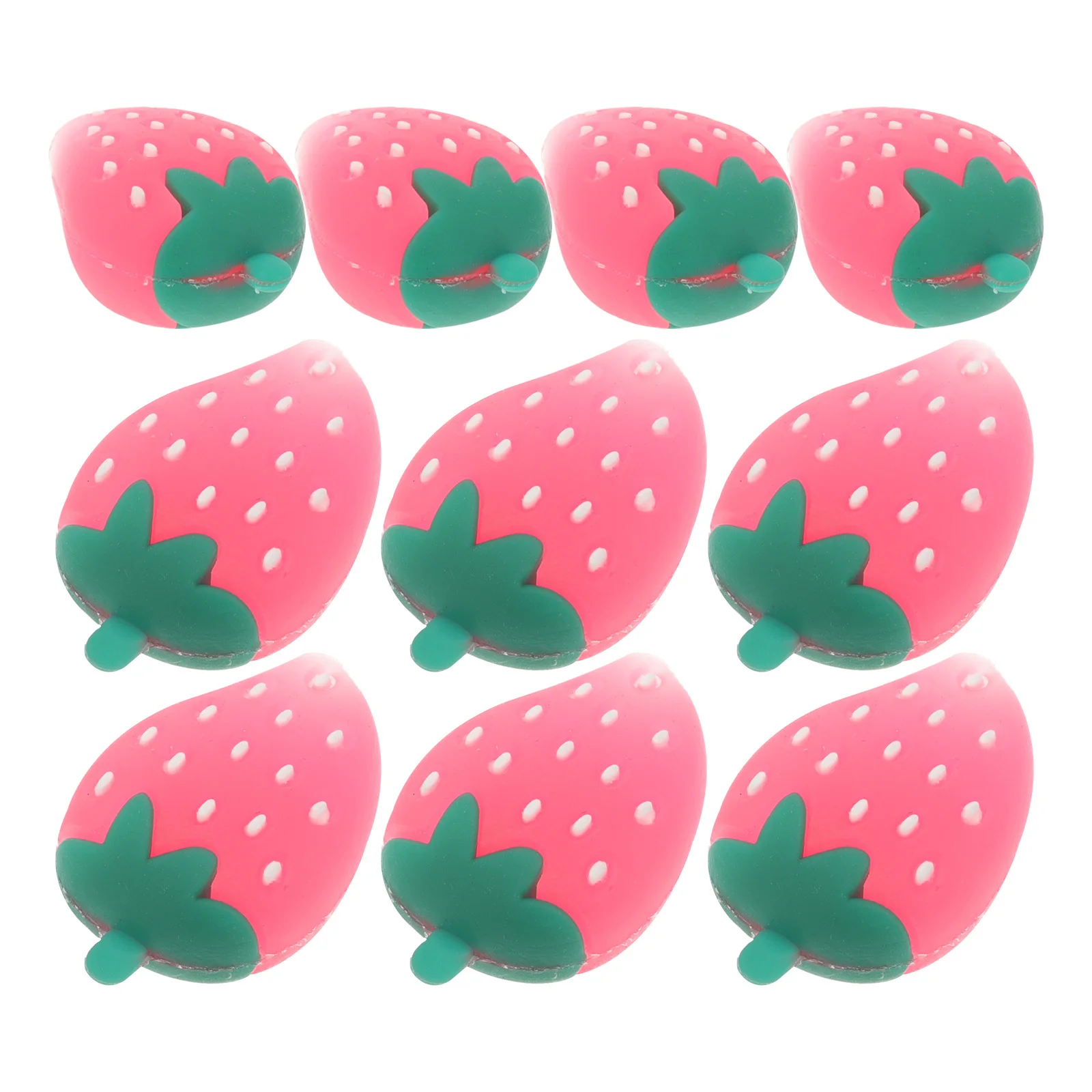 

10Pcs Silicone Strawberry Pencil Caps Flexible Pencil Hats Protective Covers for School and Office Use School Things for Girls