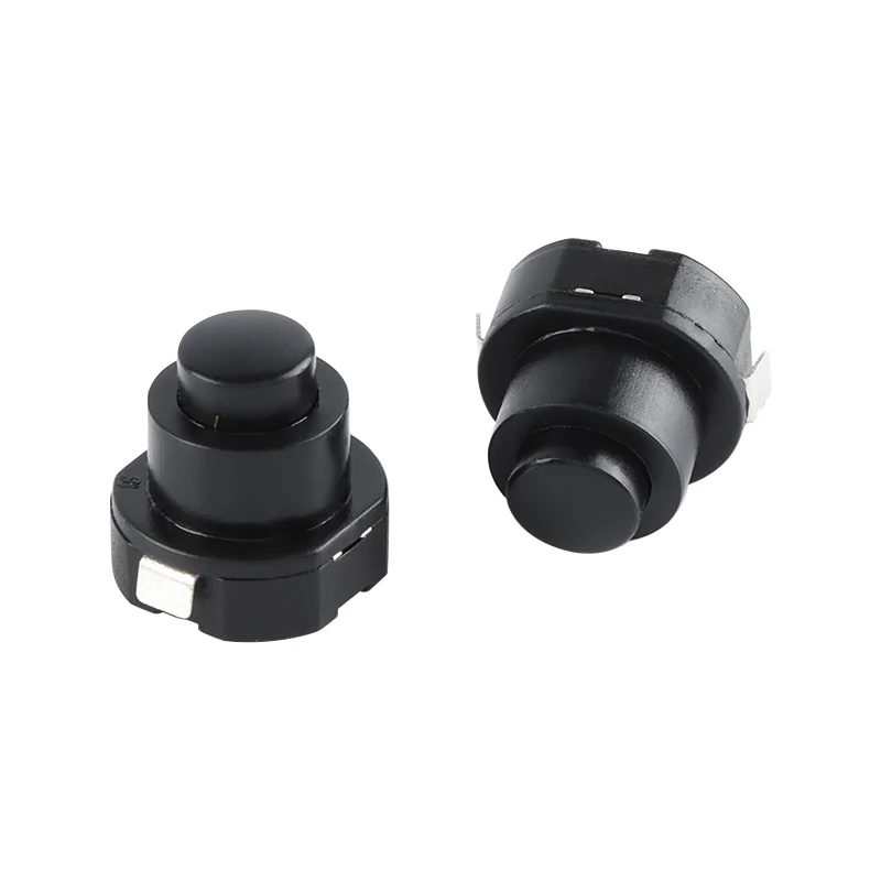 10PCS 1010X Small Circular Flashlight Switch Power Supply Button Switch KAN-10A Self-Locking Button Push Button Switch ON-OFF