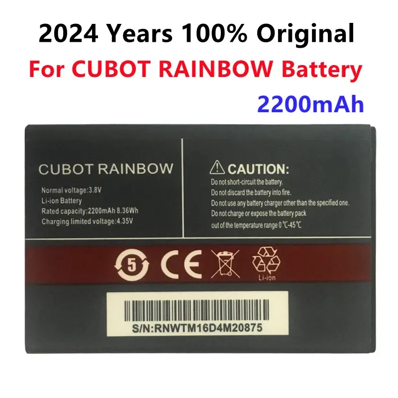 2024 Years Original Battery For Cubot RAINBOW 2200mAh High Quality Mobile Phone Battery In Stock Replacement Battery