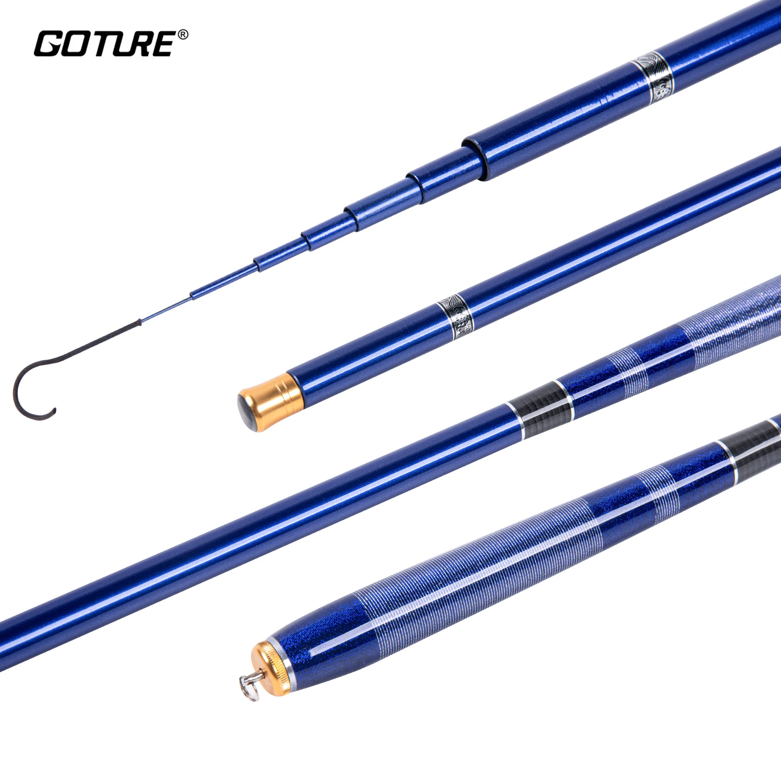 Goture Mini caña telescópica alimentadora carbono ultraligera carpa - imagen 4