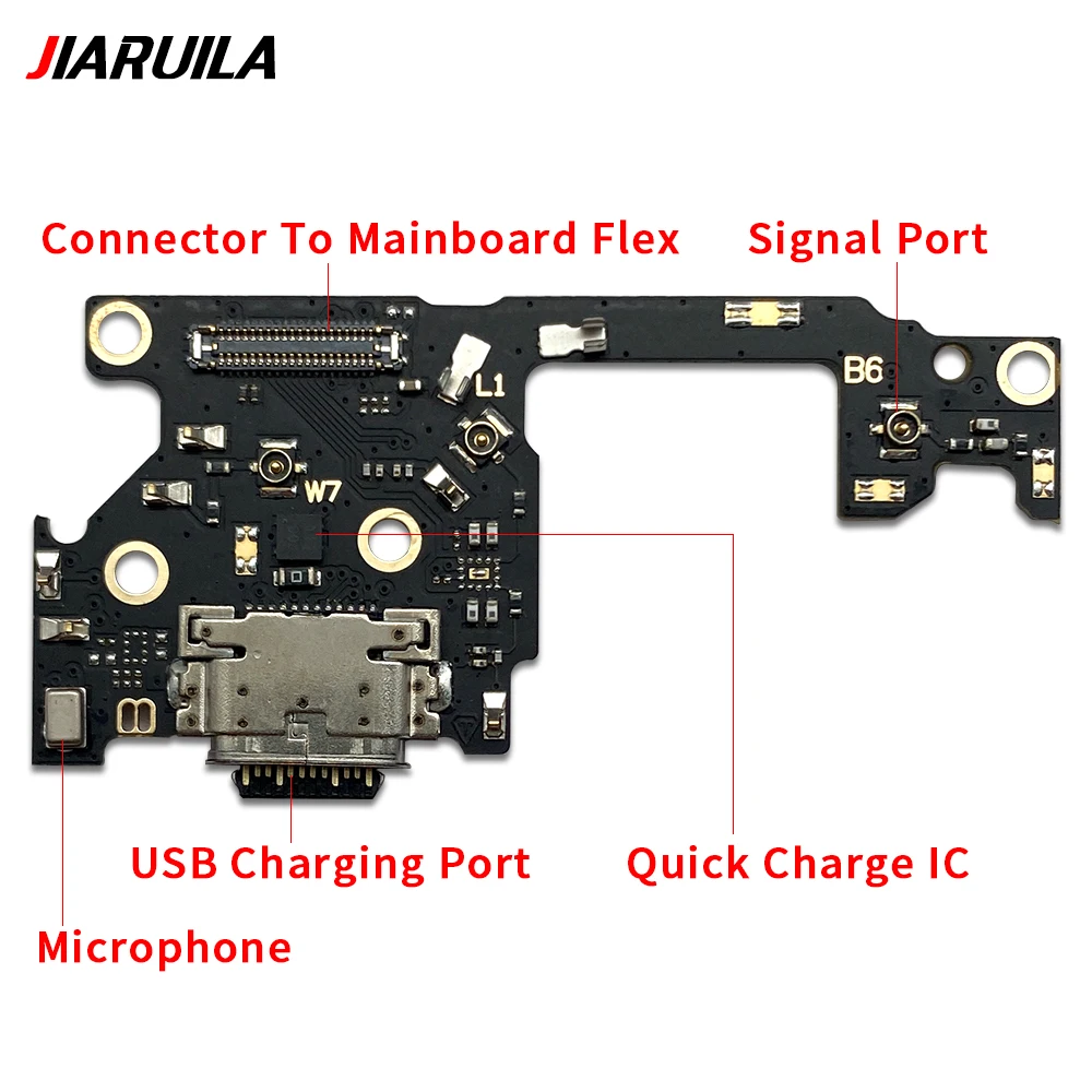 USB Port Charger Dock Connector Charging Board Flex Cable For Moto Edge 20 Lite Pro Edge 30 Fusion Neo S Pro 20 With Microphone