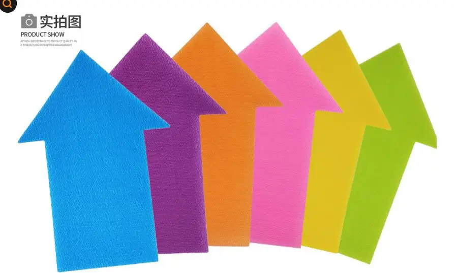 

20Pcs Arrow Shape Carpet Markers Non-Slip Colorful for Educational Fun Classroom Agility Training Sports Arrow Carpet Markers