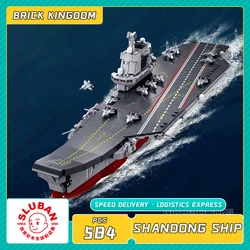 B1210 Hot Sluban Blocks Military Maritime Aircraft Carrier Model Building Blocks Plane WW2 Battleship Warboat Brick Toy Gift