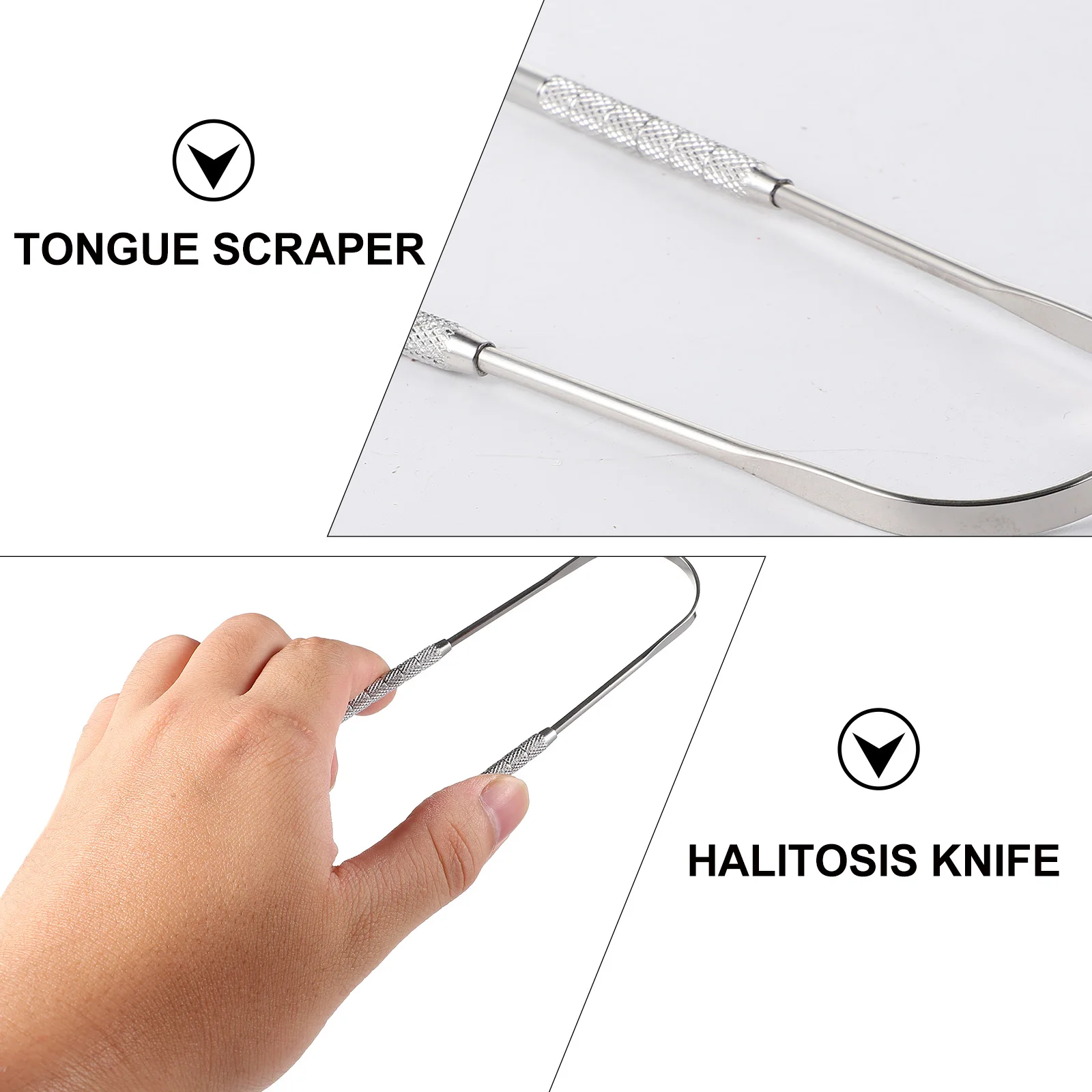

2pcs Tool Stainless Steel Scraper for Tongue Cleaner Adults Child al Tongue Clean Scraper Hygiene Breath Freshener