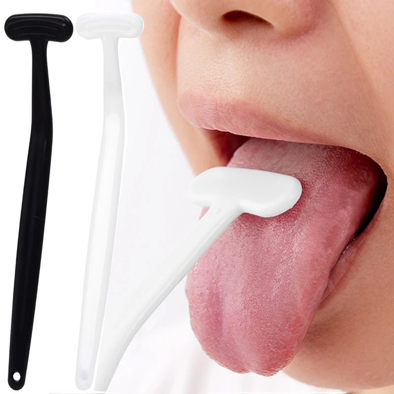 Portable Tongue Scraper Reusable Single Layer Oral Mouth Health Care Cleaning Brush Tongue Scraper Fresh Breath Scraping Tools