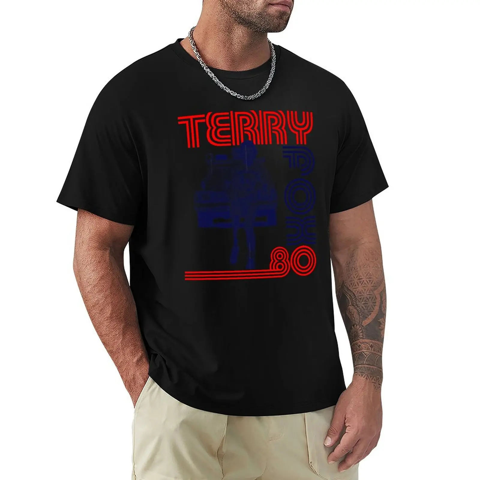 

Terry Fox T-Shirt blue archive oversized graphic tee designer shirts heavyweights t shirt men