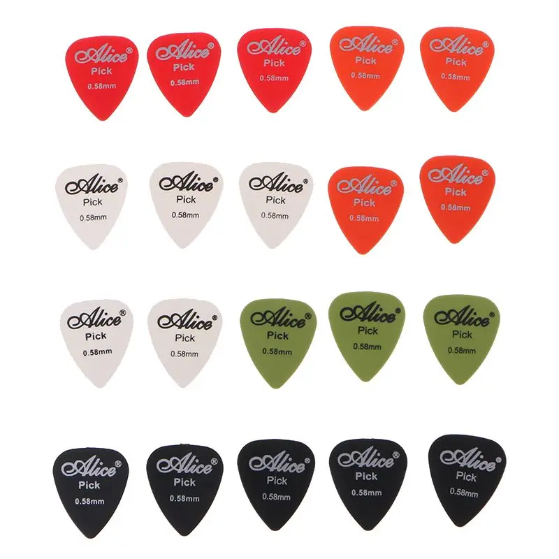 Smooth Nylon Guitar Picks, Plectrum, Durable Plectrum, 20PCs, 0.58mm