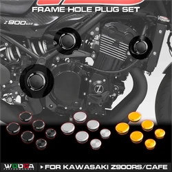 Frame Hold Plug Set For Kawasaki Z900RS / Cafe 2018-2023 Frame Cap Set Aluminum Machined Frame Plugs Frame Clips Covers Z 900RS