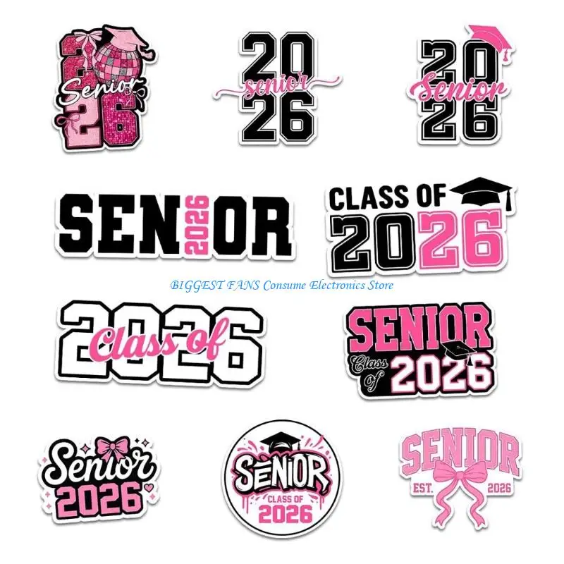 

10PCS Graduation 2026 Stickers Themed Decals For School Spirit Reminder Collections