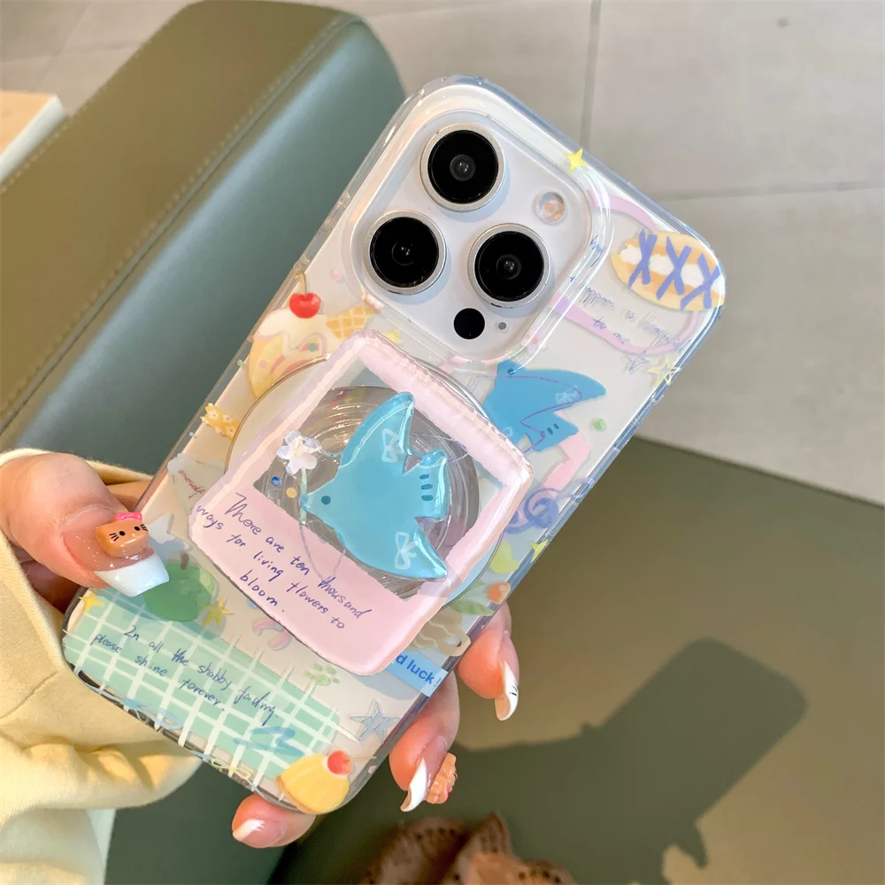 

Korea INS rotate magnetic stand protective cover for iPhone 16 15 14 13 Pro Max Luxury stylish shock-proof mobile phone case Fun