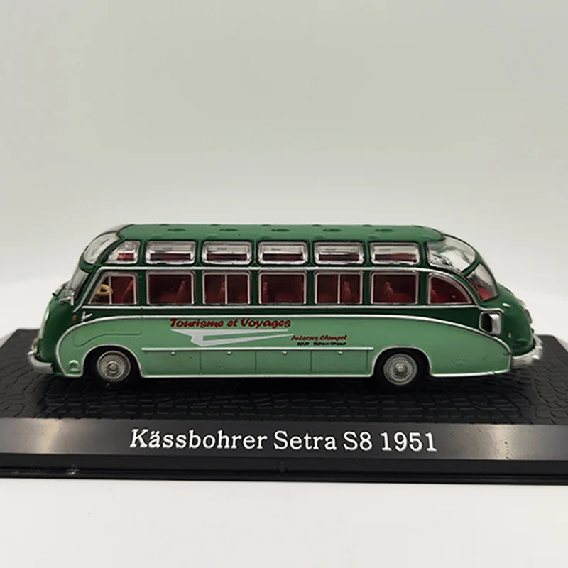 1:72 Scale Diecast Alloy Kassbohrer Setra S8 Bus 1951 Toys Cars Model Classics Nostalgia Adult Collection Souvenir Gifts Display