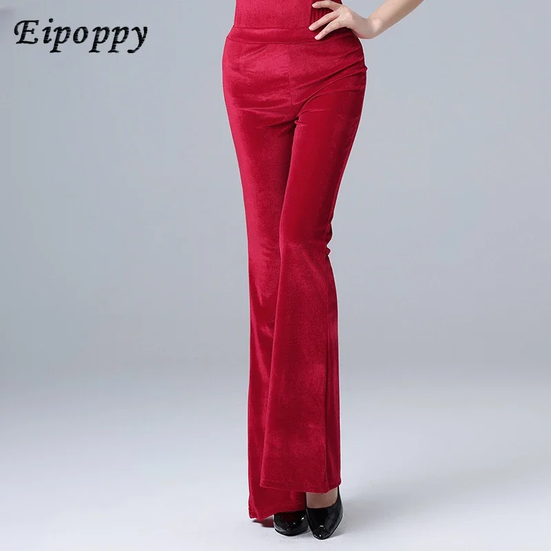 New Body Training Elegant Modal Bell-Bottom Pants Latin Dance Pants Etiquette Tutor Practice Pants