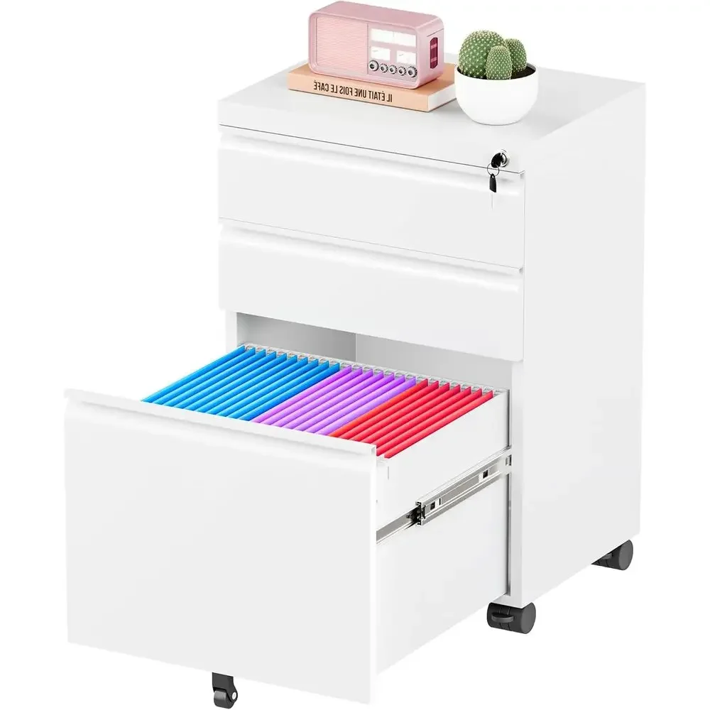 3 Der Mobile ile Cabinet with Lock, ully Assembled Rolling ile Cabinet Ext Casters, Under Desk ile Cabinet with Wheels or Home O