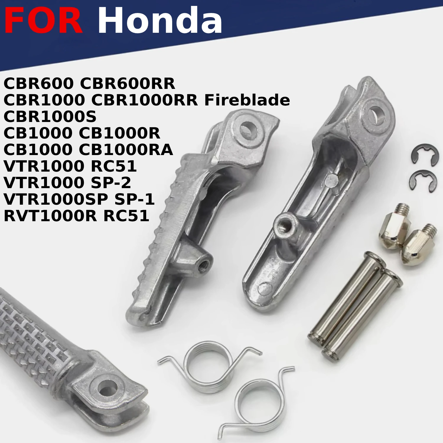 For Honda CBR1000 CBR1000RR Fireblade / CBR1000S / CB1000 CB1000R 50660-MEL-000 R Motorcycle Front Footrest Foot Pegs Pedal