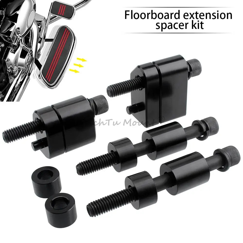 

1-1/2" Driver Floorboard Footrest Extension Spacer Kit For Harley Touring Road King Street Road Electra Glide 09-2024 Motorcycle