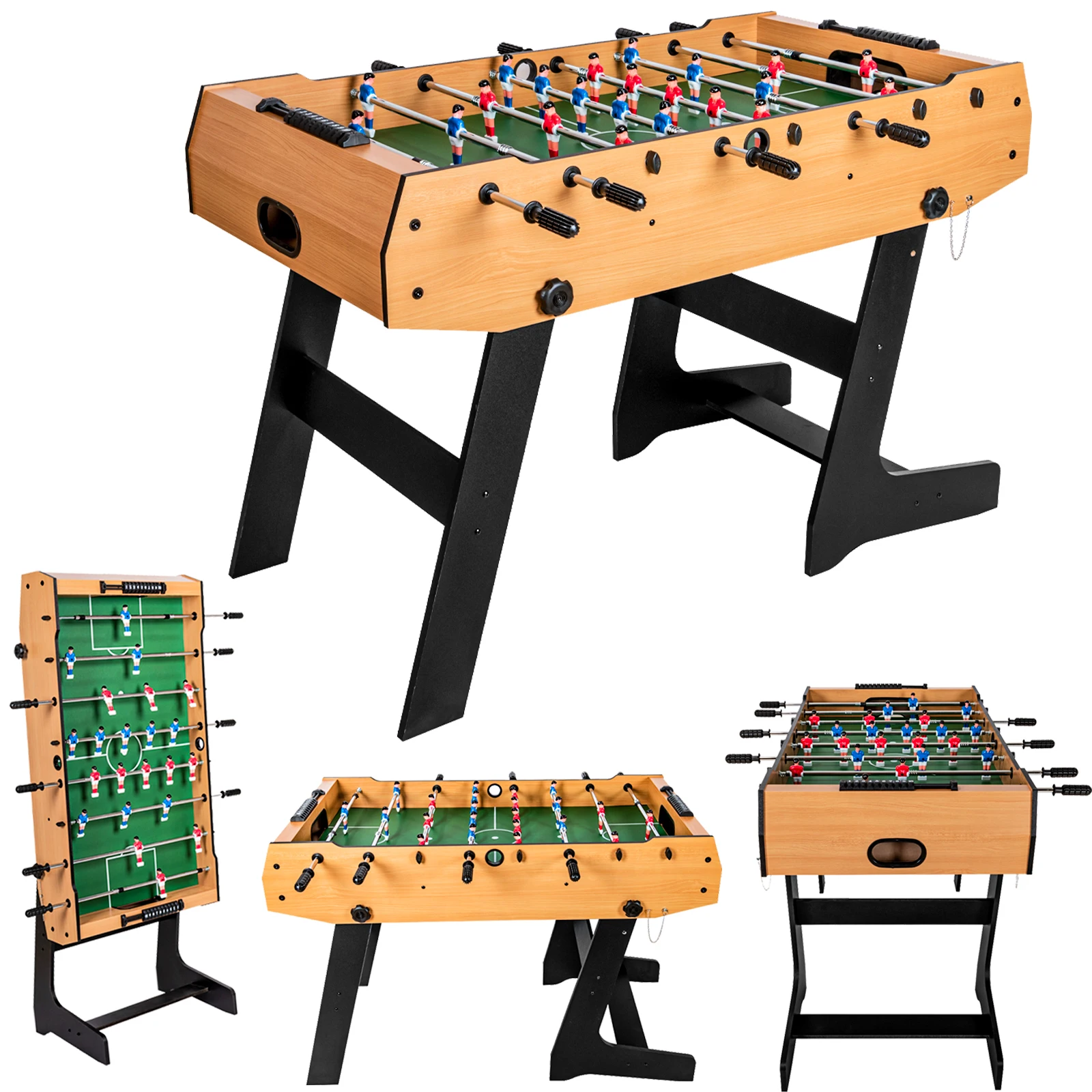 HLC 4-Foot Freestanding Folding Table Football Table, Ideal for Indoor Leisure Play at Home