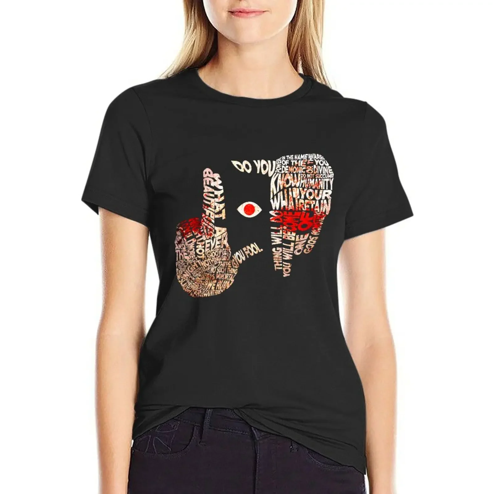

Hellsing - Alucard Typography T-Shirt plus size tops quick-drying customs Women's tee shirt