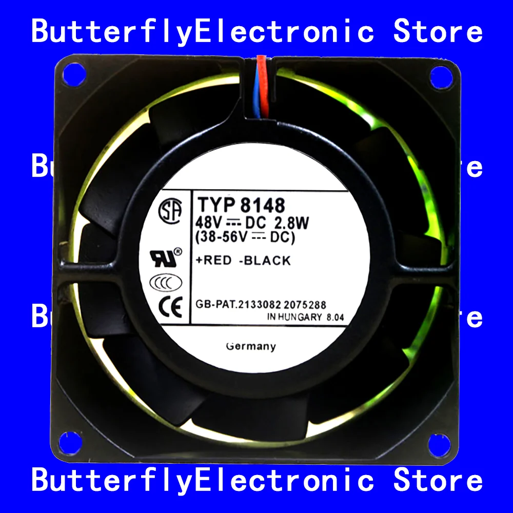 

НОВЫЙ ОРИГИНАЛЬНЫЙ ТИП 8148 48 В постоянного тока 2,8 Вт 8038 80*80*38 мм ОХЛАЖДАЮЩИЙ ВЕНТИЛЯТОР