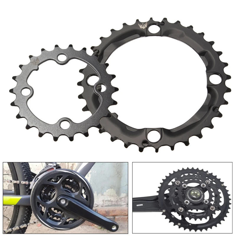 Bike Replacement Chainring 22T 32T 44T Carbon Steel Bike Crankset Chain Ring MTB Road Bike Chainwheel for 7-8-9 Speed Shimano