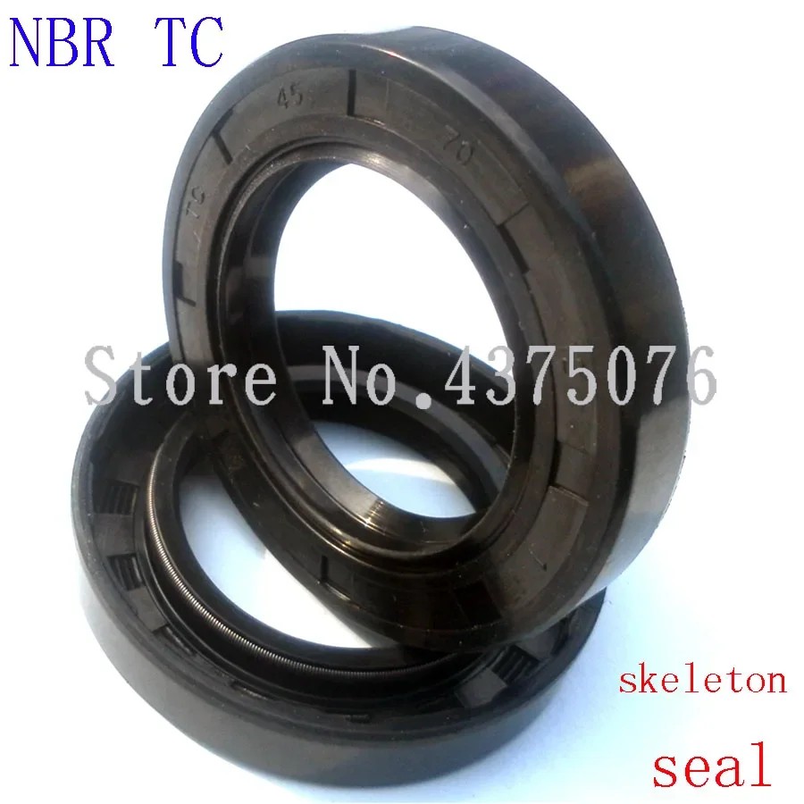 

35*45/46/47/48/50/51/52/54/55/56/58/60/62/65/68/70/72*5/7/8/1012 TC Skeleton Double Lip Brown Black NBR Rubber Oil Seals Gaskets