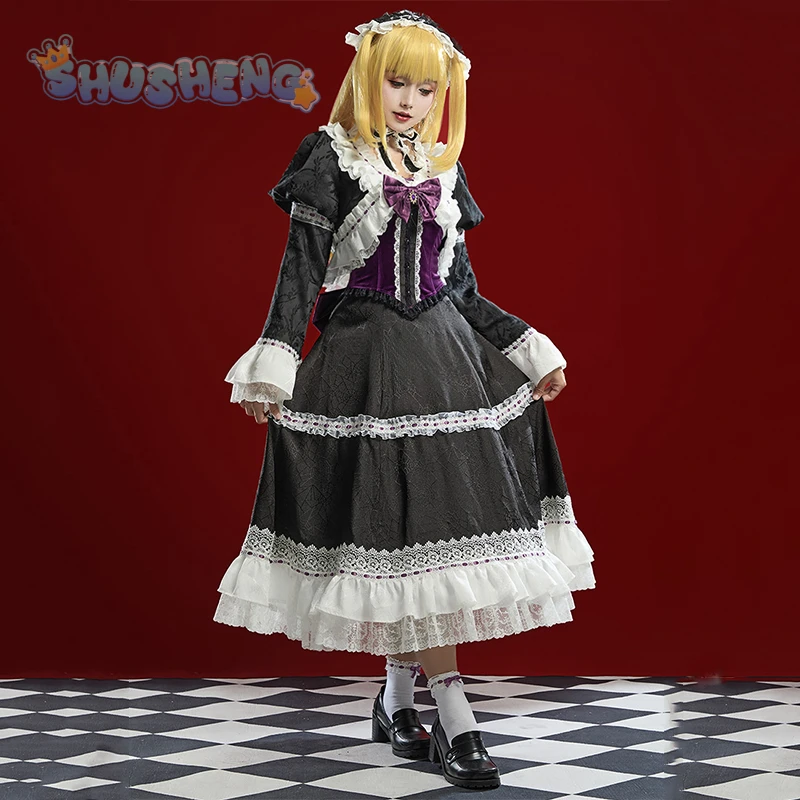 

2025 new Anime Death Note Costume Sweet Cute Lolita Dress and Accessories Halloween Party Girl MisaMisa New Uniform hotsale